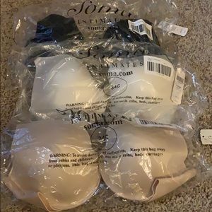 NWT Soma Vanishing Back full coverage bras: 34C